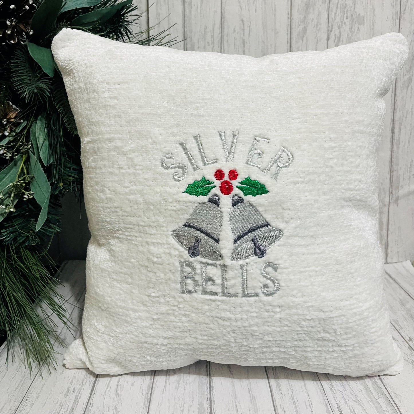 Embroidered Christmas Pillows