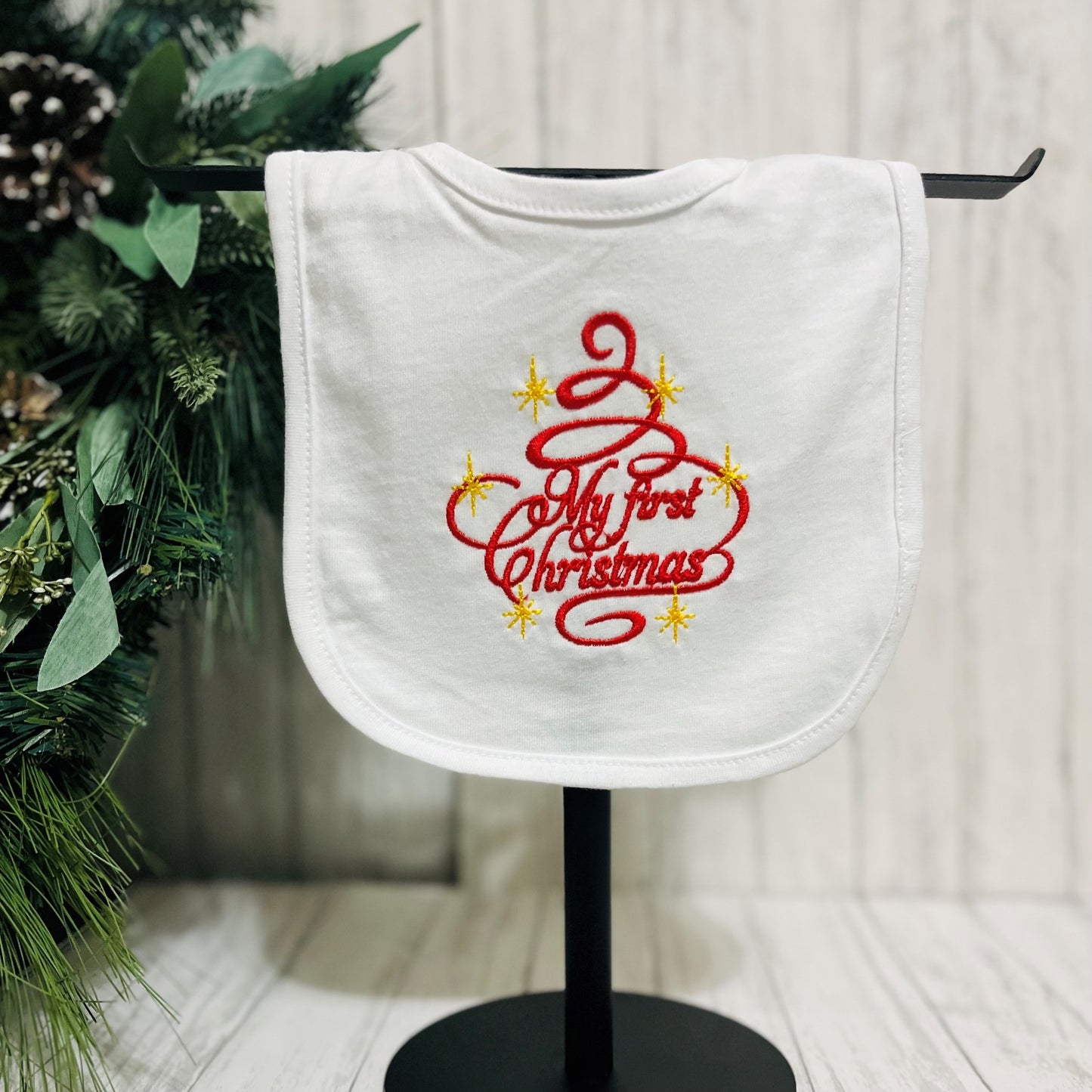 Baby's First Christmas Bib